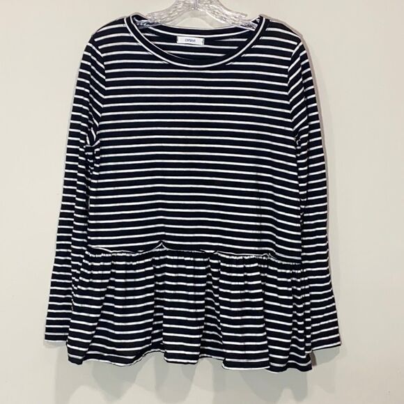 Cherish Black & White Striped Long Sleeve Top. Size Small - Picture 1 of 5
